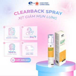 Xịt Giảm Mụn Lưng AHA Và BHA, Giảm Mụn Mông, Mụn Ngực, Mụn Cánh Tay, Viêm Nang Lông Dr Cosmess 120ml
