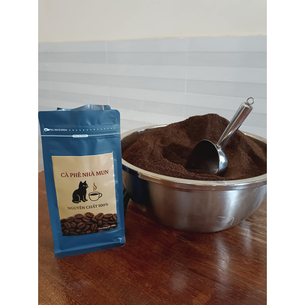 Cà phê rang xay nguyên chất Robusta 500g – cà phê mộc đậm vị, pha phin & pha máy | MM04