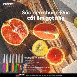 (Đức) Dao Gọt Hoa Quả Trái Cây Rau Củ GKOCH  Răng Cưa  Cắt Bánh Mì