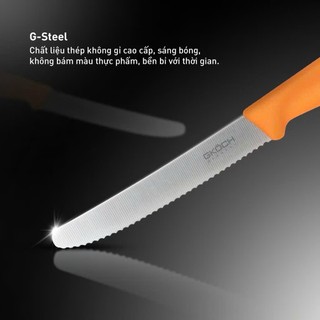(Đức) Dao Gọt Hoa Quả Trái Cây Rau Củ GKOCH  Răng Cưa  Cắt Bánh Mì