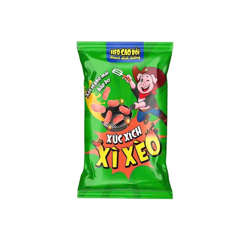 [Chọn loại] Combo 5 gói Xúc xích Xì Xèo Heo Cao Bồi 38g
