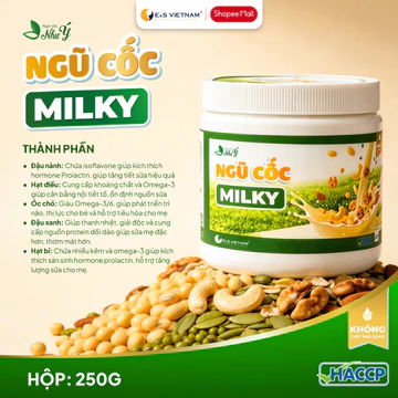 Ngũ Cốc Milky - Ngũ Cốc Lợi Cho Mẹ Sau Sinh, Giúp Sữa Thơm, Đặc Sánh, Nhiều Dinh Dưỡng, Bé Tăng Cân Tốt