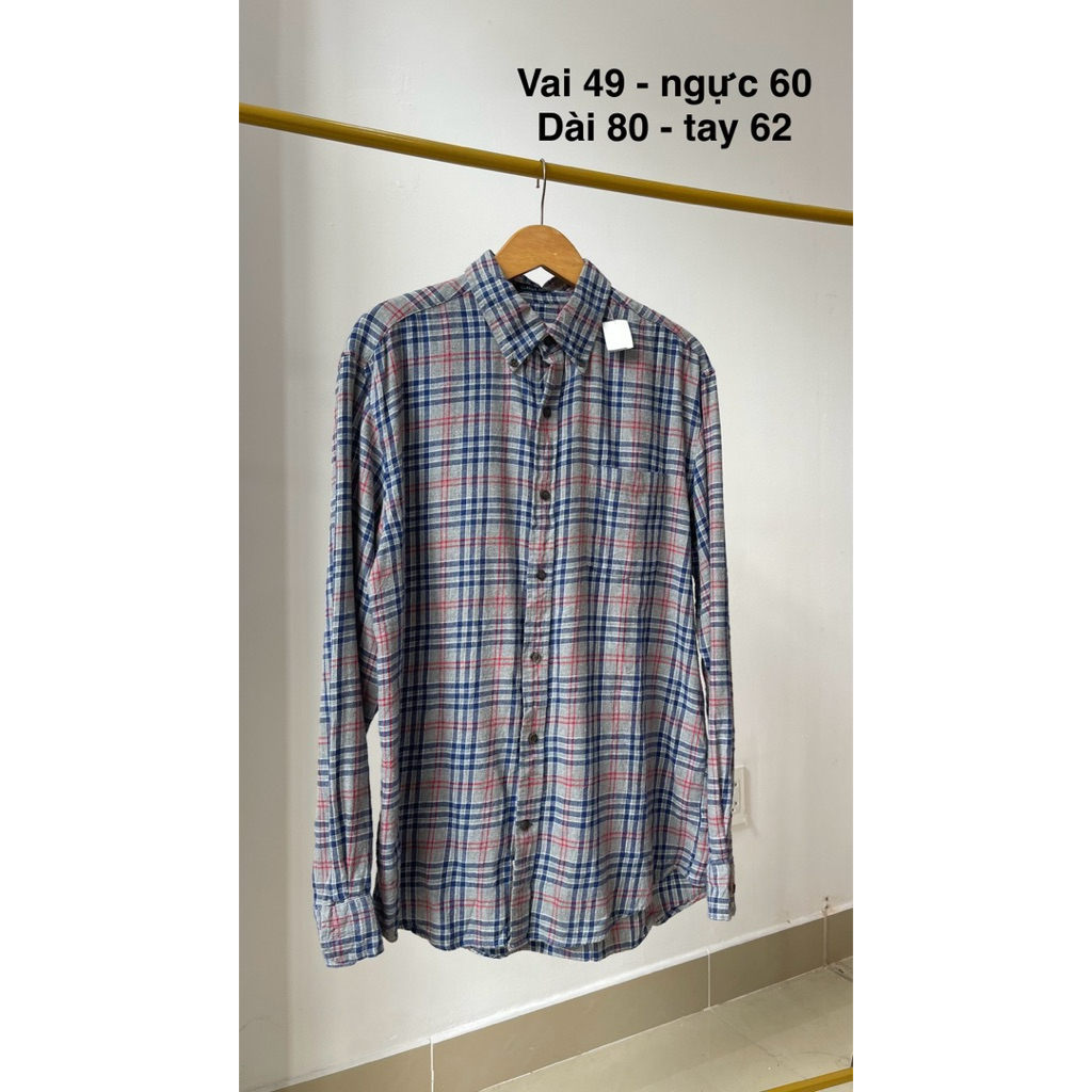 sơ mi flannel USA - L -trên 70kg