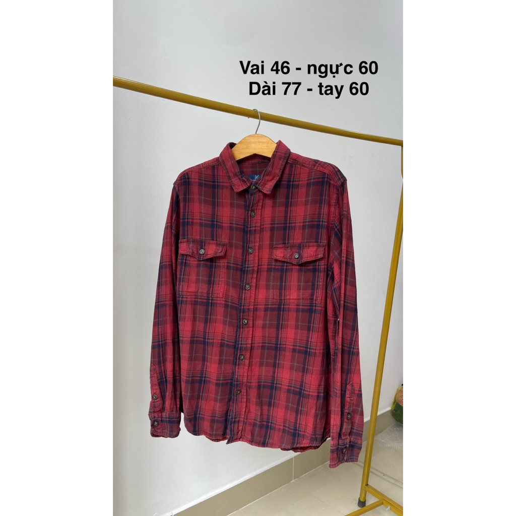 sơ mi flannel USA - L -trên 70kg