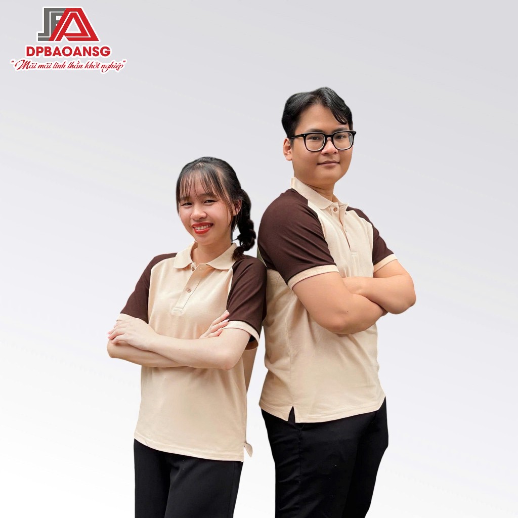 Áo Thun Polo Tay Raglan Phối Màu Nam Nữ Cho Phục Vụ, Bán Hàng, Mặc Hàng Ngày