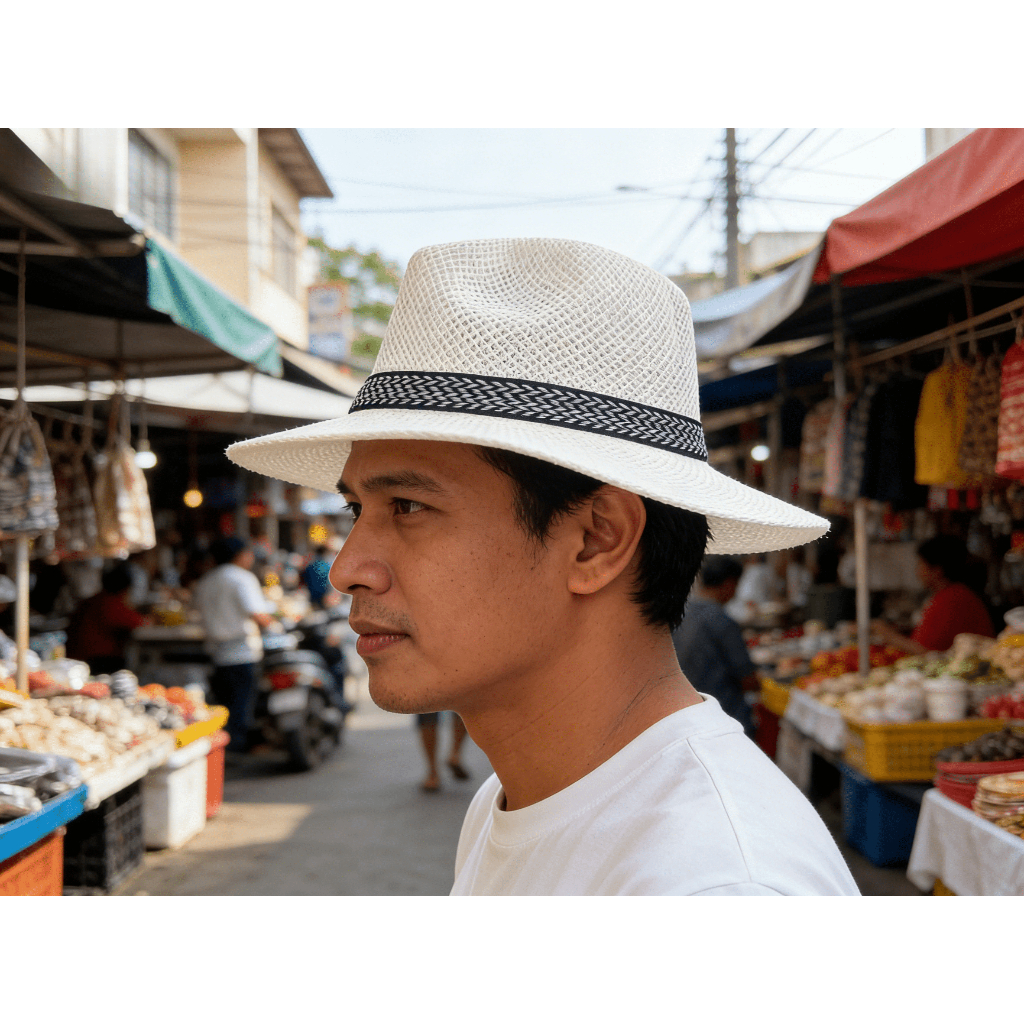 Nón Panama Nam Chống Nắng | Vòng Đầu 55-65cm | Dây Buộc Không Trượt | Phối Đồ Mùa Hè