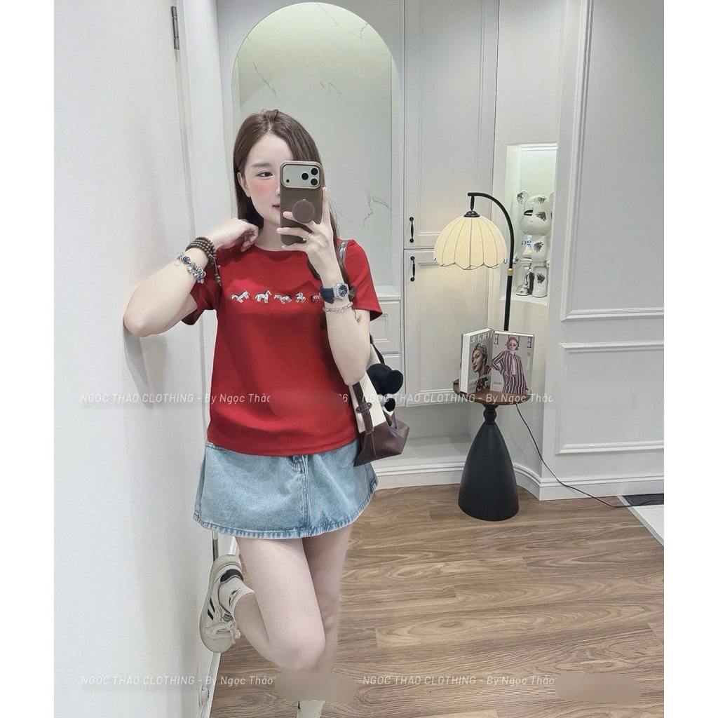 [𝐒𝐮𝐙𝐲] Áo Thun Thêu Mickey Đính Cườm Tag The One QCCC