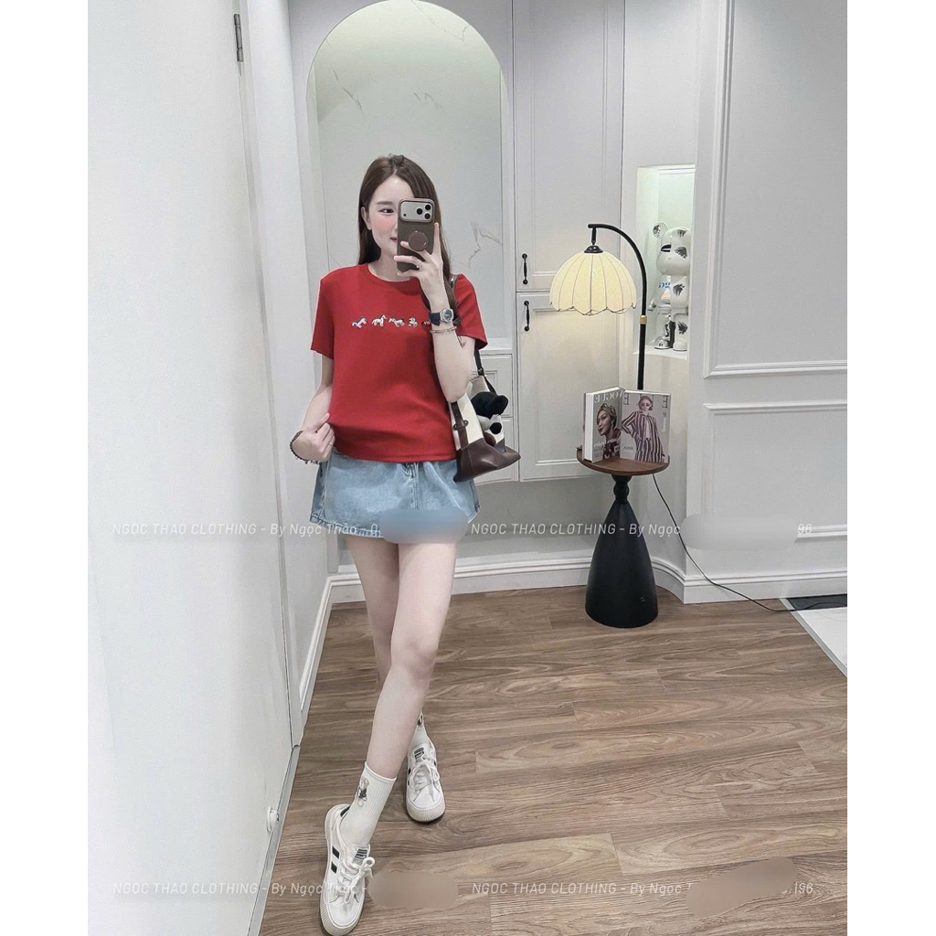 [𝐒𝐮𝐙𝐲] Áo Thun Thêu Mickey Đính Cườm Tag The One QCCC