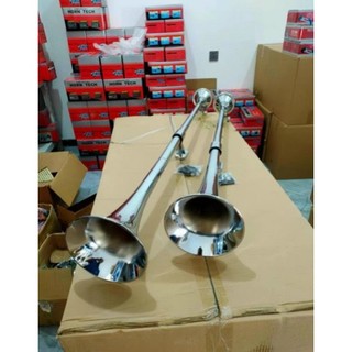 Còi hơi inox 70 phân và 1 mét điện áp dùng chung 12/24V. Còi dùng cho xe có bình hơi.D