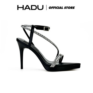 Giày Sandal Cao Gót 11P LOPEZ Quai Đính Đá Đế Đúp 2P Mũi Nhọn HADU M1220 Chất Liệu Cao Cấp BH 12T