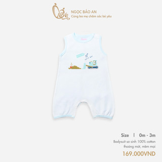 M&B (0-3M) Bộ bodysuit đùi sơ sinh chất cotton mềm mịn, thoáng mát, co giãn tốt an toàn cho da bé sơ sinh