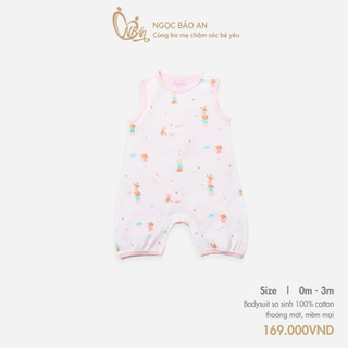 M&B (0-3M) Bộ bodysuit đùi sơ sinh chất cotton mềm mịn, thoáng mát, co giãn tốt an toàn cho da bé sơ sinh