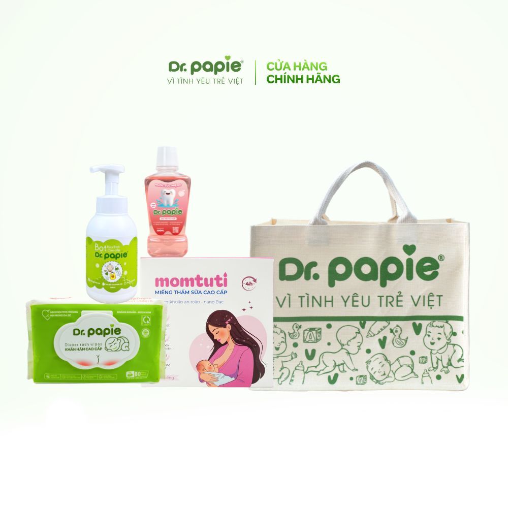[QUÀ TẶNG] Set quà tặng mẹ bỉm và em bé Dr.Papie