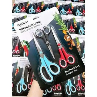 (Đức) Set 3 Kéo Đa Năng GKOCH Thép Không Gỉ Sắc Bền