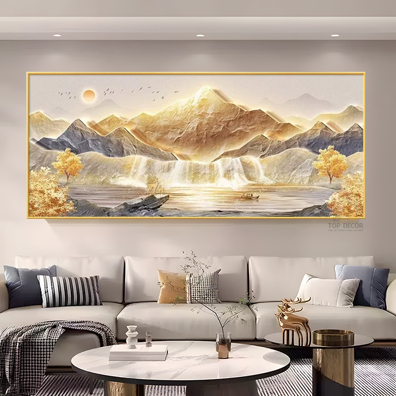 Tranh Tráng Gương Phong Cảnh Nghệ Thuật Hiện Đại, Chuyên Trang Trí Phòng Khách, Phòng Ngủ Chung Cư - Top Decor