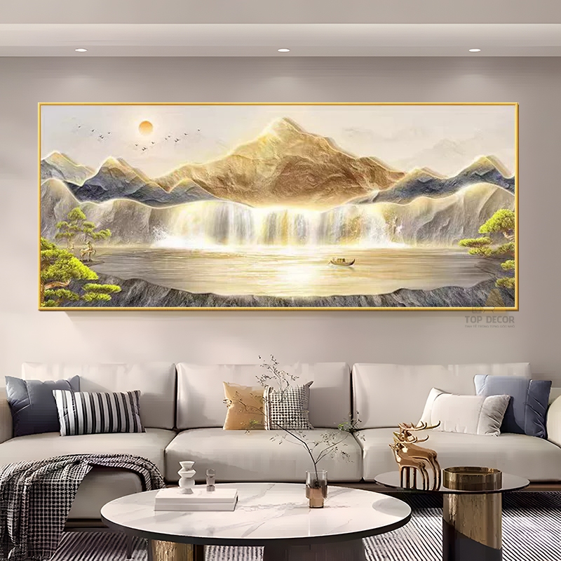 Tranh Tráng Gương Phong Cảnh Nghệ Thuật Hiện Đại, Chuyên Trang Trí Phòng Khách, Phòng Ngủ Chung Cư - Top Decor