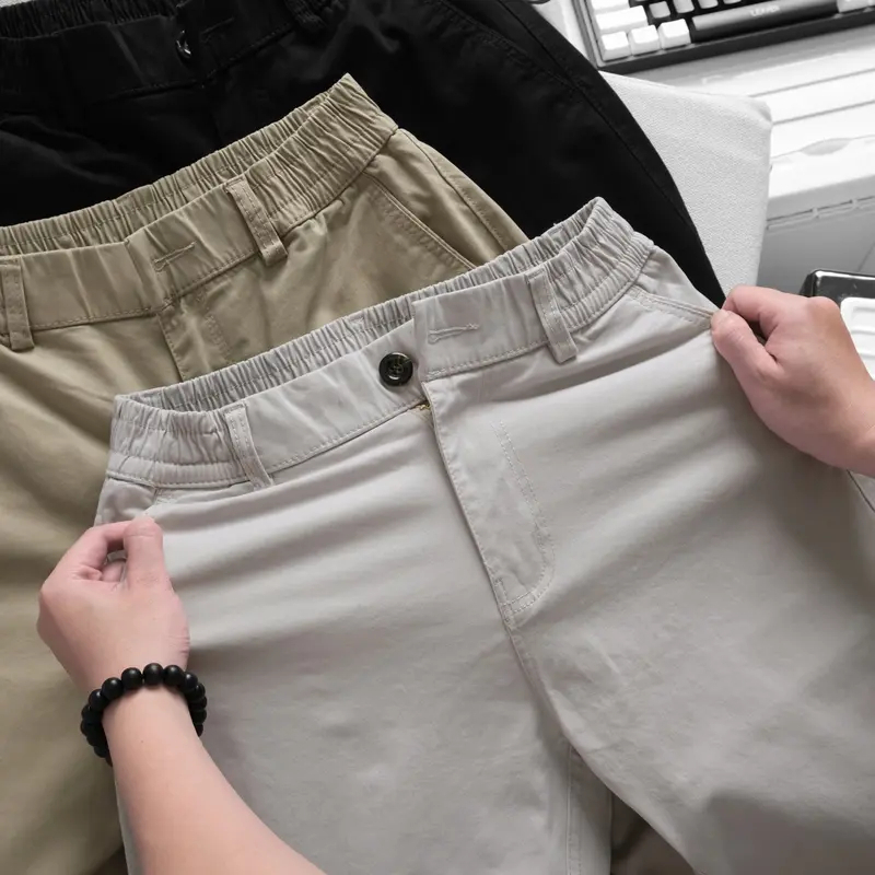 Quần Dài Nam Kaki KINGFASHION Cao Cấp Lưng Thun Khóa Kéo Đồng,Sang Trọng Co Giãn Thoải Mái - KK-QDLT