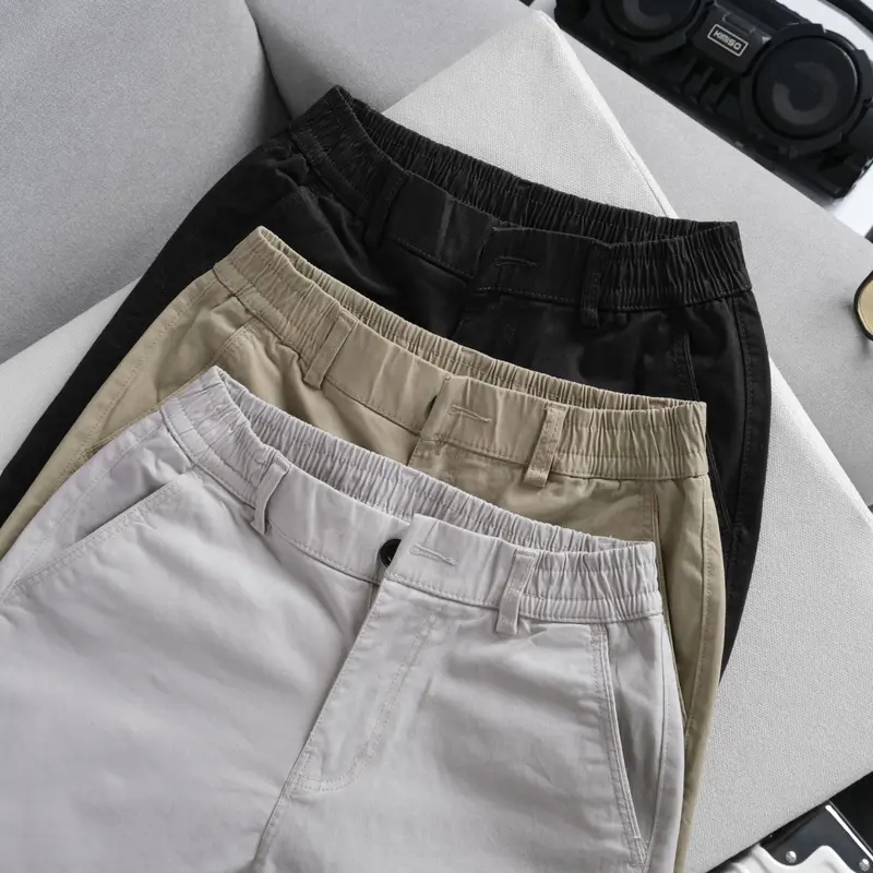 Quần Dài Nam Kaki KINGFASHION Cao Cấp Lưng Thun Khóa Kéo Đồng,Sang Trọng Co Giãn Thoải Mái - KK-QDLT