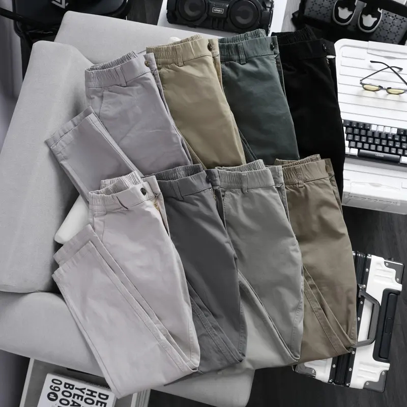 Quần Dài Nam Kaki KINGFASHION Cao Cấp Lưng Thun Khóa Kéo Đồng,Sang Trọng Co Giãn Thoải Mái - KK-QDLT