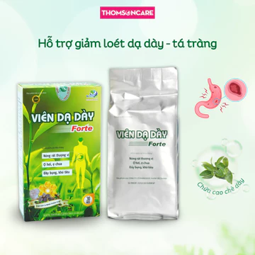 Viên dạ dày Forte, Hỗ trợ trào ngược dạ dày, ợ hơi, ợ chua, đầy bụng, khó tiêu từ cao chè dây - Hộp 30 viên
