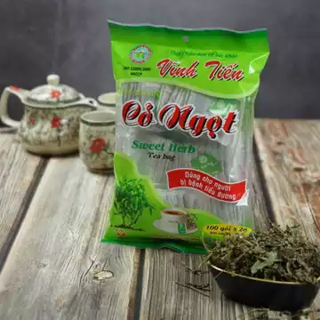 Trà Cỏ Ngọt Vĩnh Tiến Đà Lạt 100 Túi Lọc - Lợi Tiểu Hạ Huyết Áp