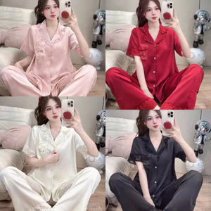 Bộ Đồ Ngủ Nữ JUSOKA Pijama Mặc Nhà Lụa Latin Cao Cấp Dễ Thương Cao Cấp Dành Cho Nữ LT31