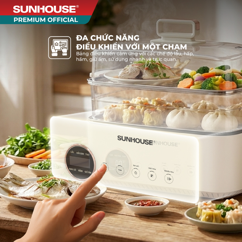 Lẩu hấp đa năng 14.5L SUNHOUSE SHD4593