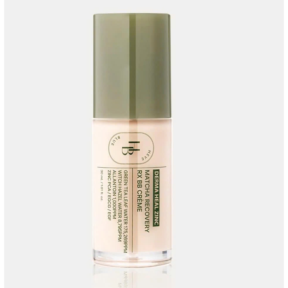 H65_ Kem nền BB Cream Heveblue Derma Heal Zinc Green Tea Natural RX BB Cream