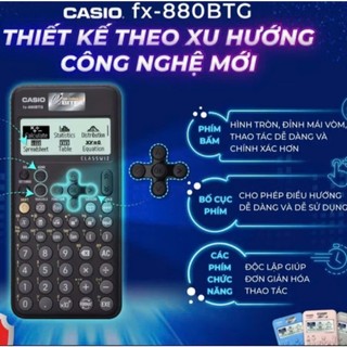 Máy tính CASI0 880btg, Máy tính học sinh đời mới, hỗ trợ tiếng việt, bền bỉ, bảo hành lỗi 1 đổi 1