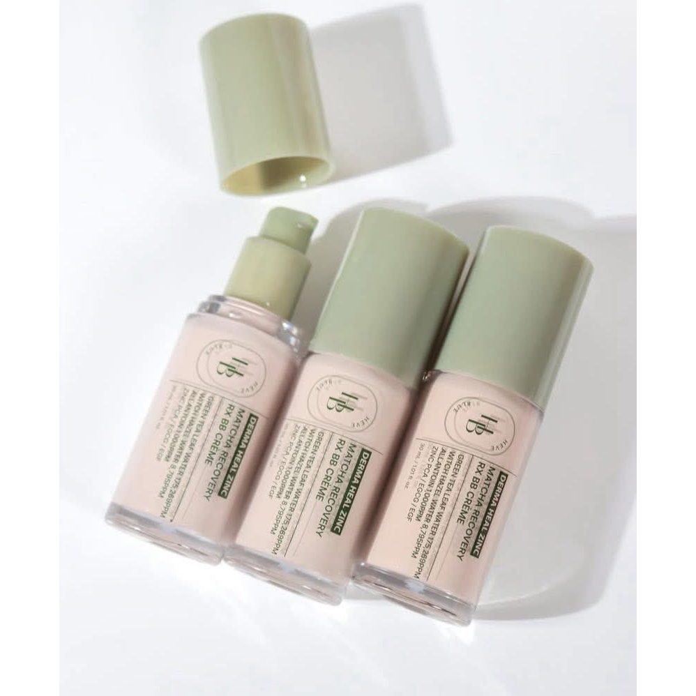 H65_ Kem nền BB Cream Heveblue Derma Heal Zinc Green Tea Natural RX BB Cream