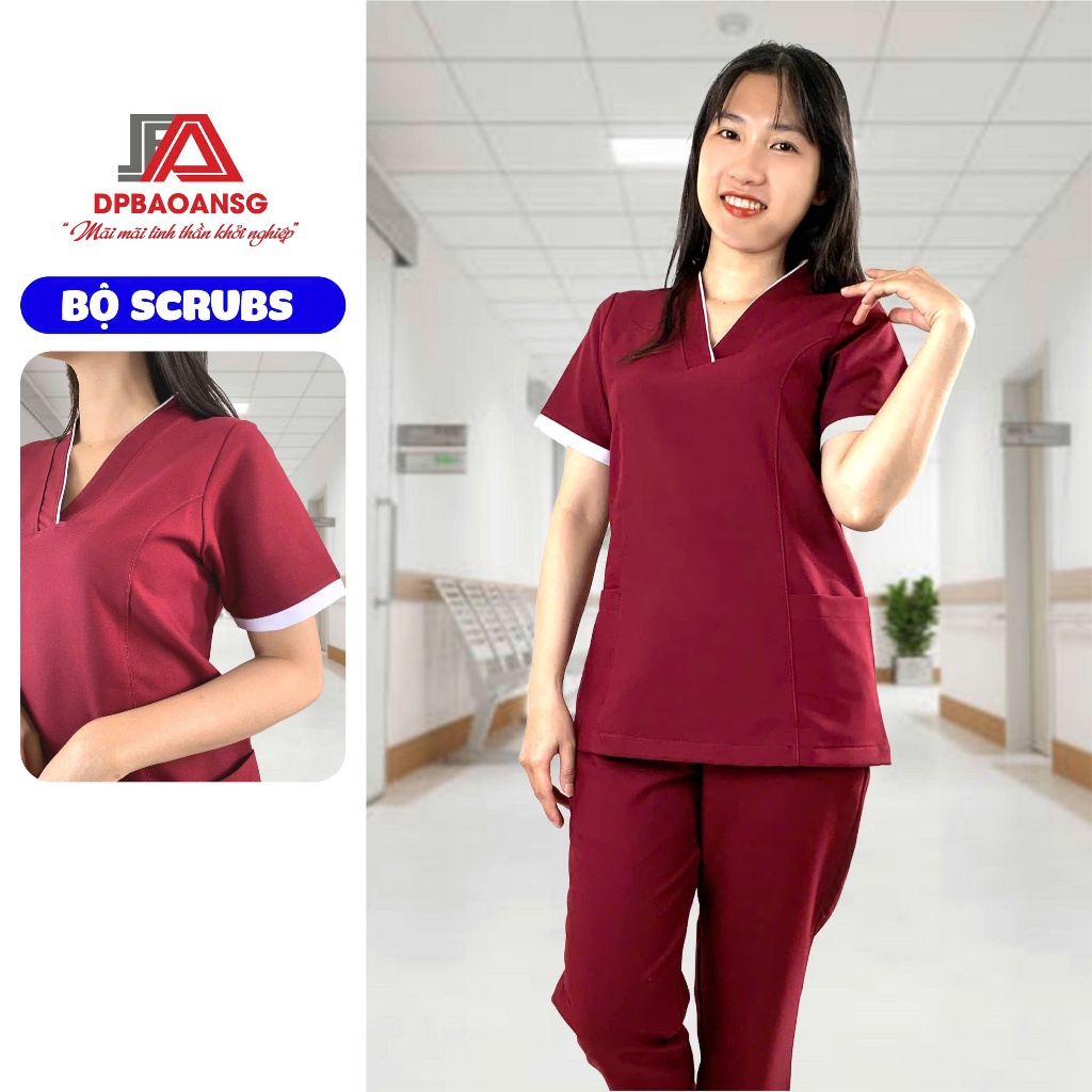 Bộ Scrubs Spa Nữ Chuẩn Đẹp – Vải Cotton Hàn Cao Cấp, Thoáng Mát, Nhiều Màu