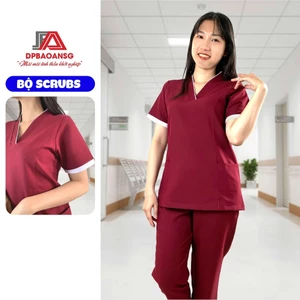 Bộ Scrubs Spa Nữ Chuẩn Đẹp – Vải Cotton Hàn Cao Cấp, Thoáng Mát, Nhiều Màu