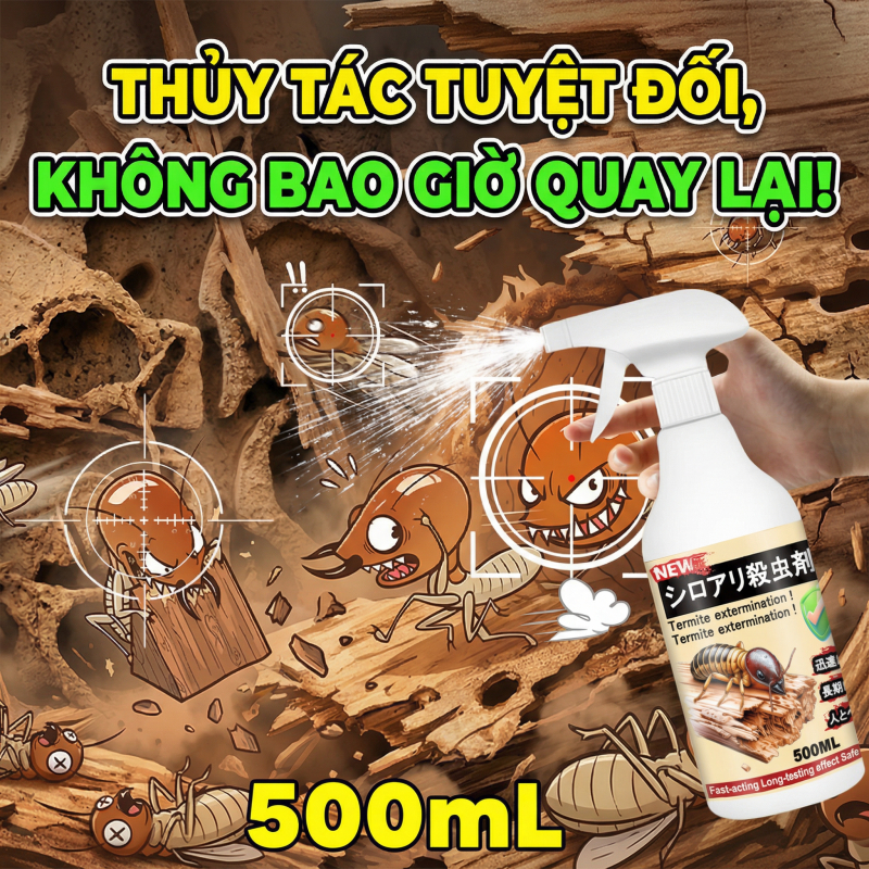 🐜 Tiêu diệt cả ấu trùng và trứng cùng lúc 🐜thuốc xịt mối 510ml thuốc diệt mối diệt mối tận gốc chai diệt mối tận gốc