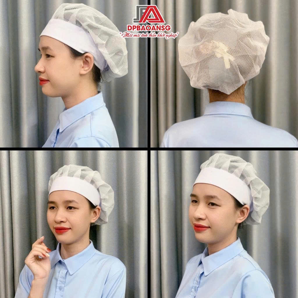 Nón Lưới Trùm Tóc Nam Nữ Công Nhân Màu Trắng – Ngành Thực Phẩm, Bếp