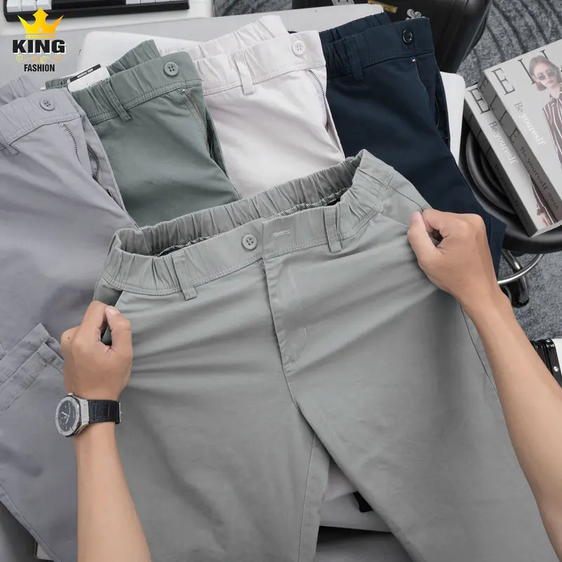 Quần Kaki Nam Ống Suông Trơn Basic Cao Cấp KINGFASION | Form Rộng Thời Trang, Chất Kaki Dày Dặn