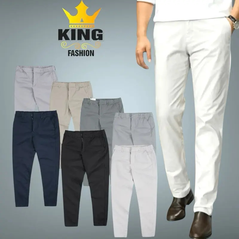 Quần Kaki Nam Ống Suông Trơn Basic Cao Cấp KINGFASION | Form Rộng Thời Trang, Chất Kaki Dày Dặn