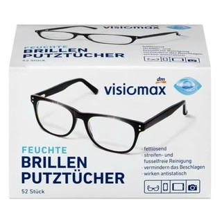 (Châu Âu) Giấy Lau Mắt Kính VISIOMAX Brillenputztücher Làm Sáng Trong Mắt Kính 52 tờ