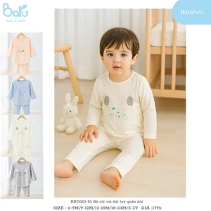 Bộ cài vai dài tay họa tiết gấu - BRD001-10