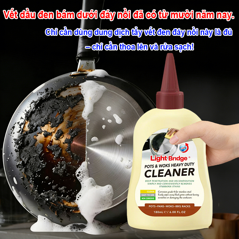 COD Dung dịch tẩy vết bẩn đen dưới đáy nồi, nhanh chóng loại bỏ bụi bẩn và cặn bám, đa năng.chất tẩy rửa nhà bếp