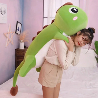 Gấu Bông Khủng Long Đuôi Tim Khổng Lồ 60cm–1m9 | Gối Ôm Khủng Long Vải Nhung Miniso Mềm Mịn
