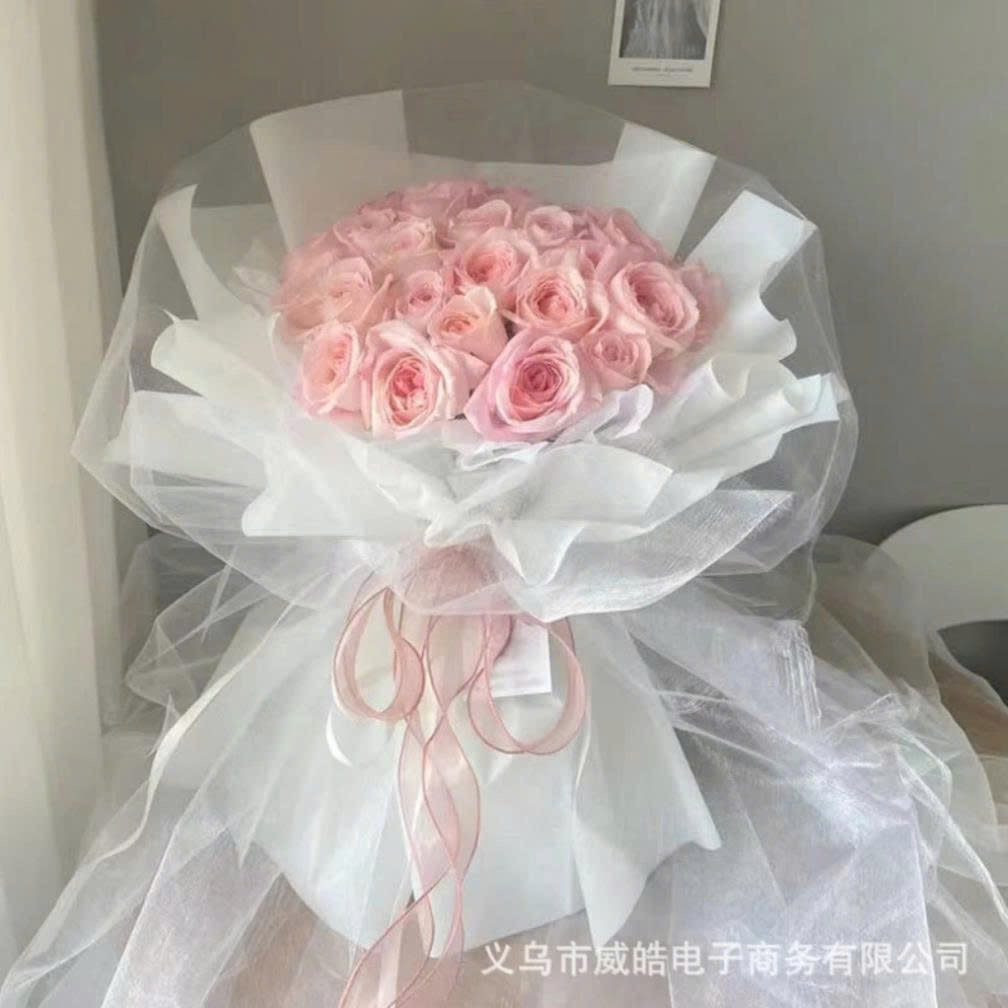 Cuộn ruy băng voan sóng KHÔNG LÕI 4cm dài 9m trang trí bó hoa, hôp quà,...