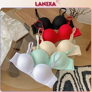 Áo ngực nữ có gọng cotton gân tăm đệm mút vừa nâng đỡ ngực định hình tạo quả gợi cảm LANXA A824 -CB