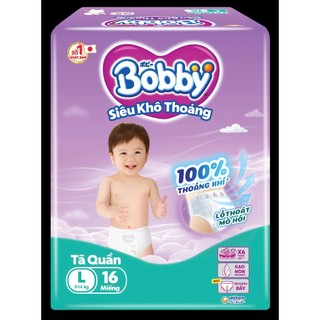 [GiFT] Tã Quần Bobby Siêu Khô Thoáng Size M18/ L16 / XL14 / XXL12 - Lucie's Mom