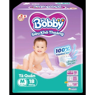 [GiFT] Tã Quần Bobby Siêu Khô Thoáng Size M18/ L16 / XL14 / XXL12 - Lucie's Mom