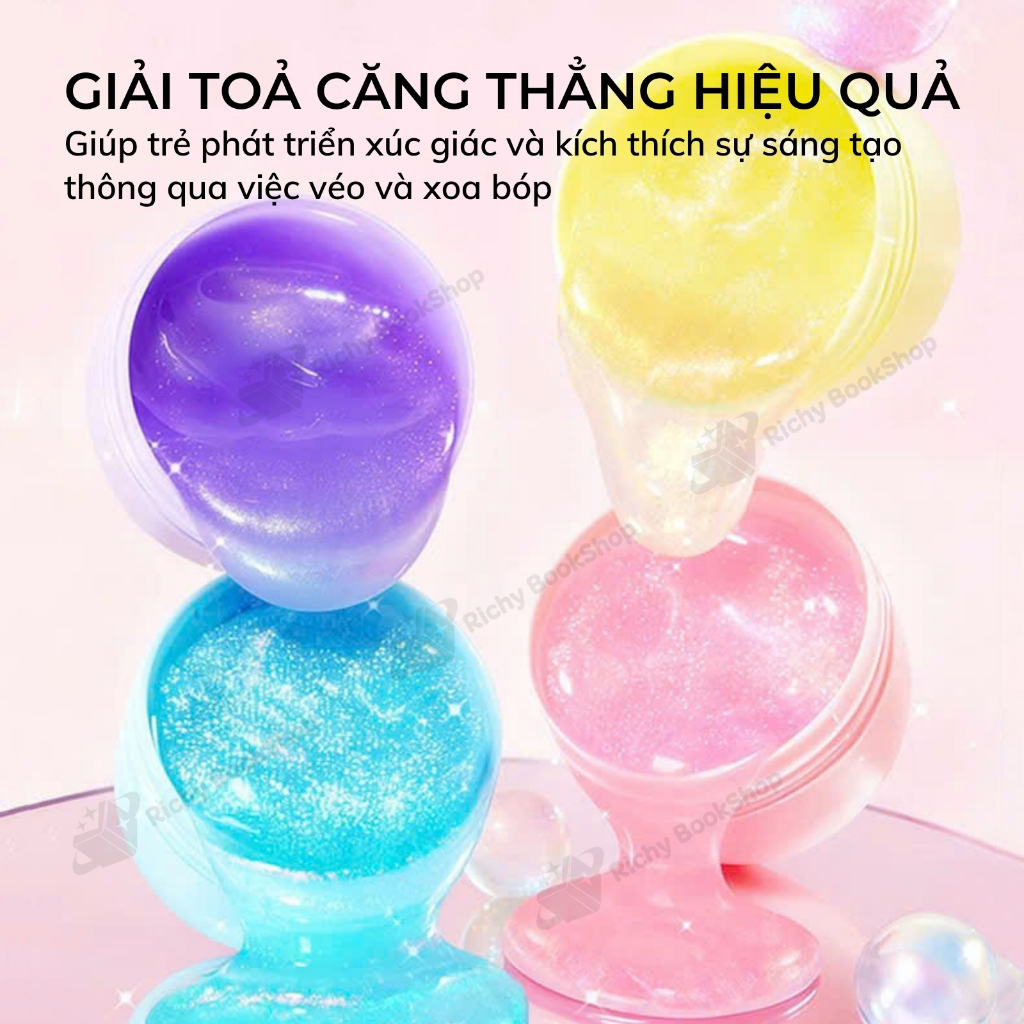 Slime trong suốt nhiều màu Mideer, đồ chơi Slime dẻo Pearly Putty an toàn cho bé