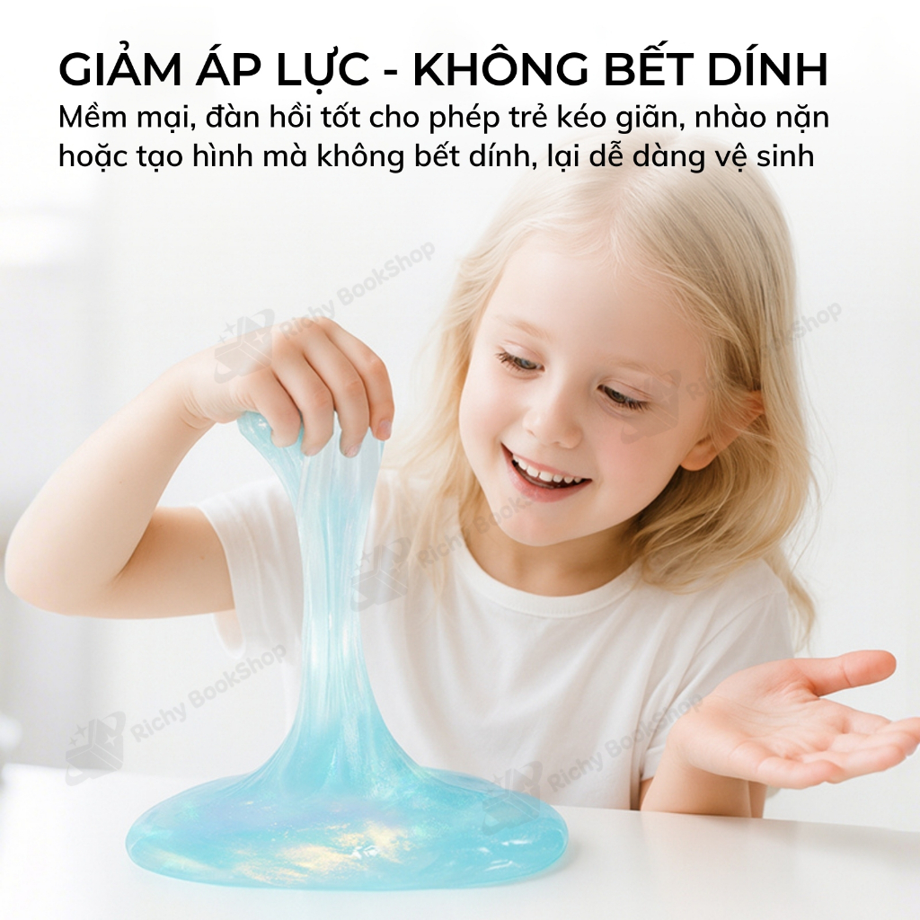 Slime trong suốt nhiều màu Mideer, đồ chơi Slime dẻo Pearly Putty an toàn cho bé