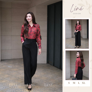 Quần âu nữ, Quần ống suông nữ công sở chất chéo Mỹ [LINÉ DESIGN]