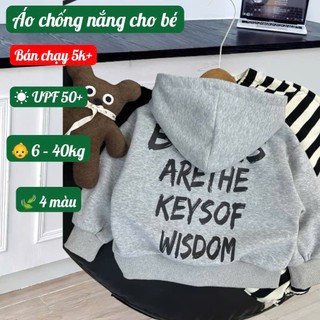Áo Khoác Chống Nắng Cho Bé Trai Bé Gái 6–40kg – Áo Khoác Trẻ Em Cản Gió Nhẹ Có Mũ Form Rộng #bok2