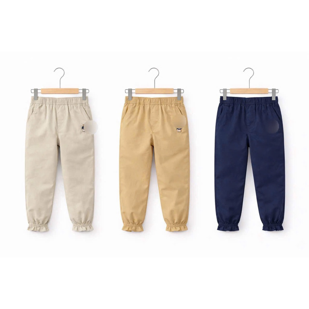 Quần Dài Trẻ Em Kaki Gió Xuất Dư T.W Unisex Size 110-160 (16-50kg), Bé Trai Bé Gái K014 K015