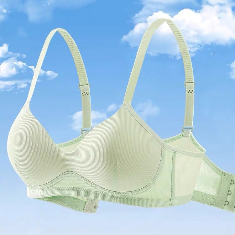 Áo ngực nữ cotton gân tăm không gọng thoáng mát đệm mút mỏng ôm ngực sexy kiểu dáng basic LANXA A409
